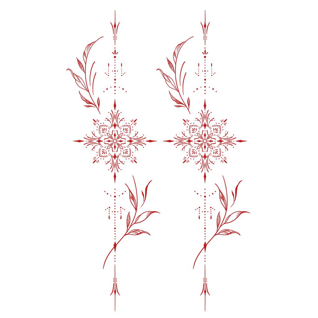 Advanced Sense Domineering Personality Thorn Totem Ribbon Sun Moon Stars Flower Lines Tattoo Sticker