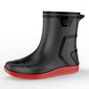 Mid Calf Spring Autumn Farming Men's Rain Boots Original Garden Adult Waterproof and Non-slip Teenagers Wide Toes Gum Male Shoes