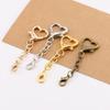 10Pcs Unique Alloy Heart Keyring Pendant Heart Shaped Clasp For Diy Projects