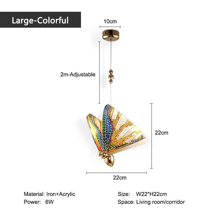 

Современные светодиодные подвесные светильники-бабочки для прикроватных светильников в спальне, внутренние люстры для кухни и дома Warm White