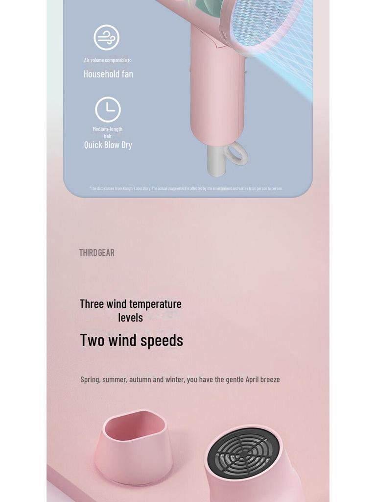 Kangfu Portable Folding Mini Hair Dryer, Student Dormitory Hair Care with Hot and Cold Settings