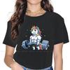 Unicorn Weightlifting Tshirt For Women Bodybuilding Pumping Gym Muscle Training Crossfit Tops Ladies T Shirt Soft Graphic