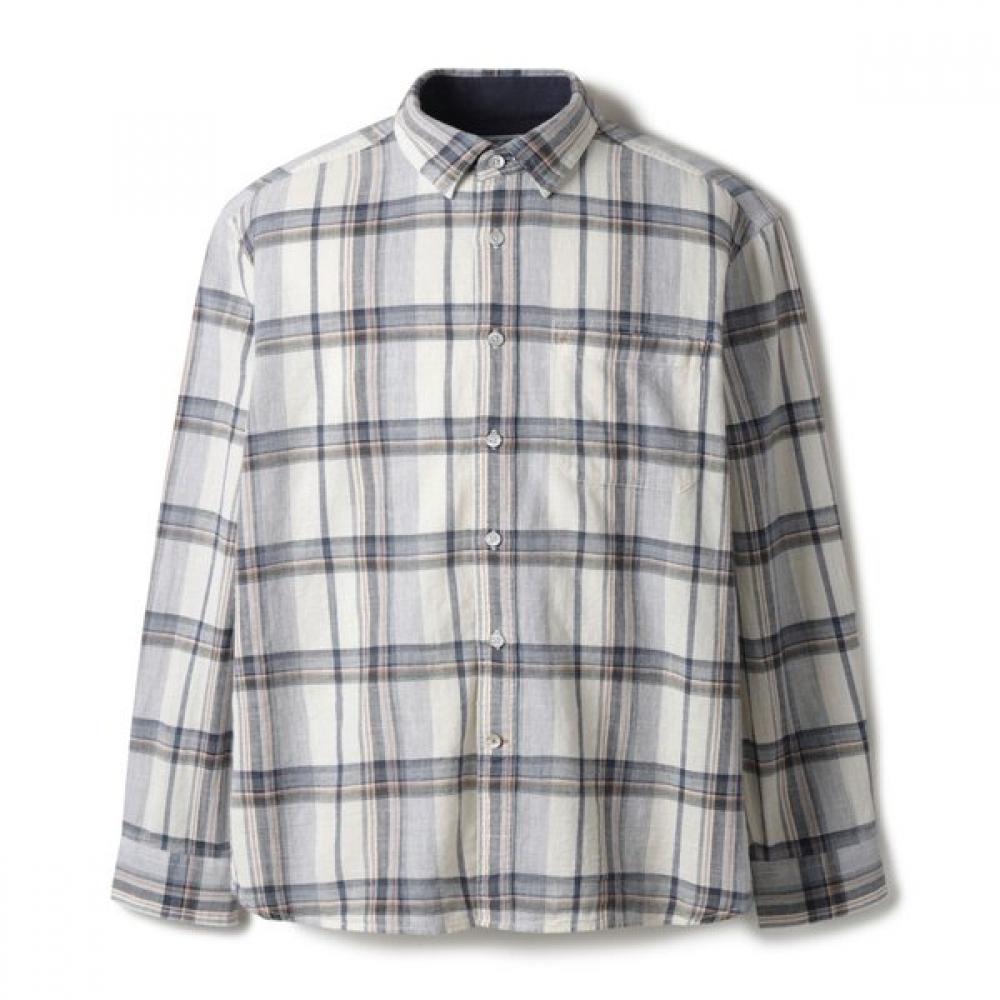 Cotton Pocket Check Shirt  Shsfm25541ivx Ivory/95