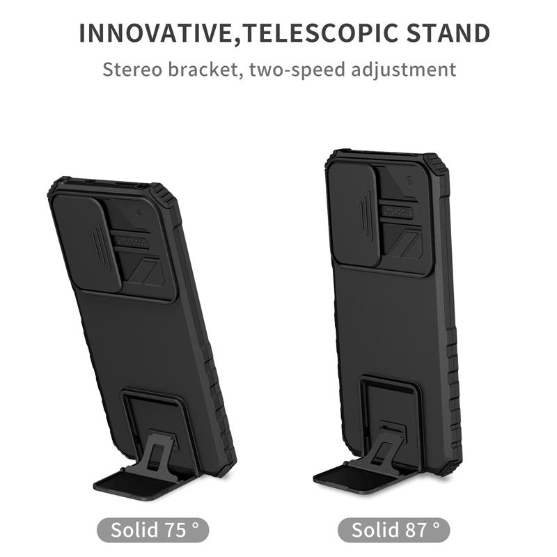 Slide Lens Case for Xiaomi Redmi Note 11S Note11 4G Hybrid Armor Shockproof Kickstand Cover For Redmi Note 11 Pro Cases