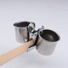 2in1 Bird Feeder Double Cups Stainless Steel Parrot Water Feeding Bowl  Bird Feeding Tool