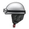 Yamaha Motor Classic Half Motorcycle Helmet with Free Size Silver Co., Ltd. (Yamaha) Y-555 Goggles, (57-560cm), & Stripe, Q7C-MRK-Y05-F29
