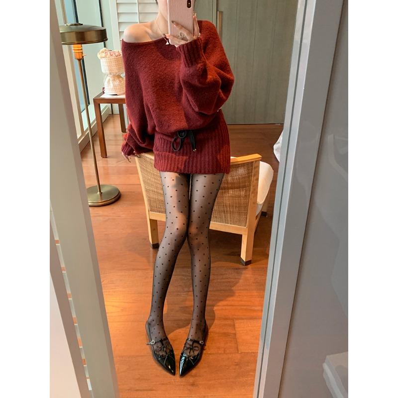 Sheepskin version of Hepburn dinner pointed bow light mouth flat Mary Jane single shoes women's banquet shoes