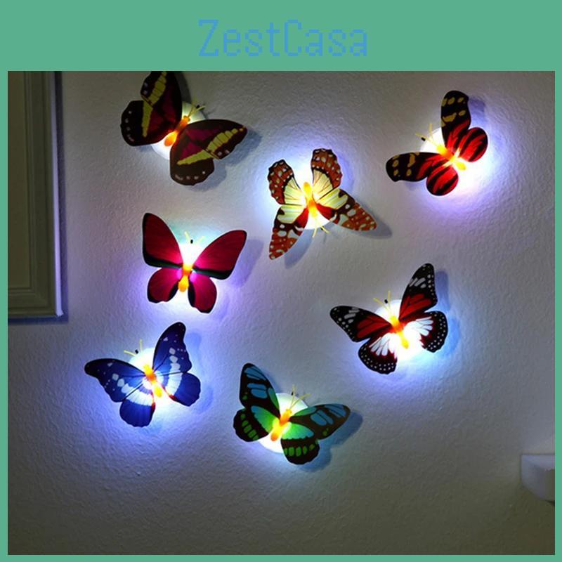 Luminous Butterfly Lights Led Colorful Night Light Electron Powered For Wedding Decoration Stickers Child Small Gifts Novelty