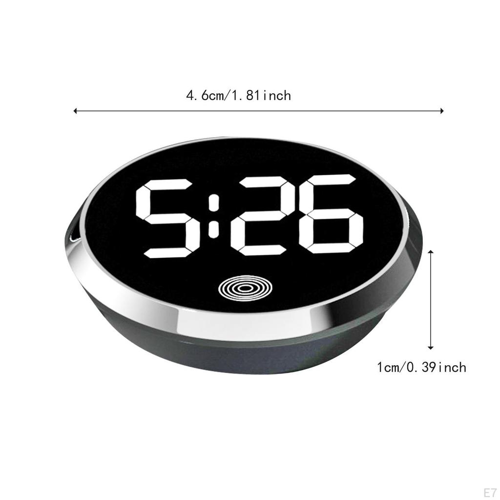 Car Dashboard Time Display Electronic Clock for Vehicles Touch Activated Round Accessory