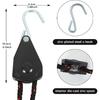 2 Pcs Kayak Rope Tie Downs, 3/8 Inch Canoe Bow and Stern Tie Downs Straps, Heavy Duty Adjustable Rope Clip Tie Down