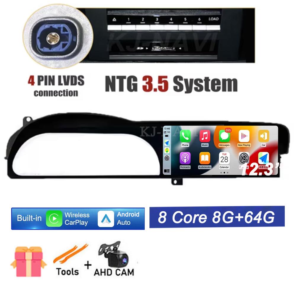 12.3 Inch Android 14 Touch Screen For Benz CL W221 W216 2005-2013 Car Accessories Multimedia Carplay Monitors Video Radio Player