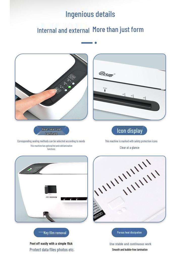 Compact 299 Photo Laminator & Sealing Machine for Office and Home Use
