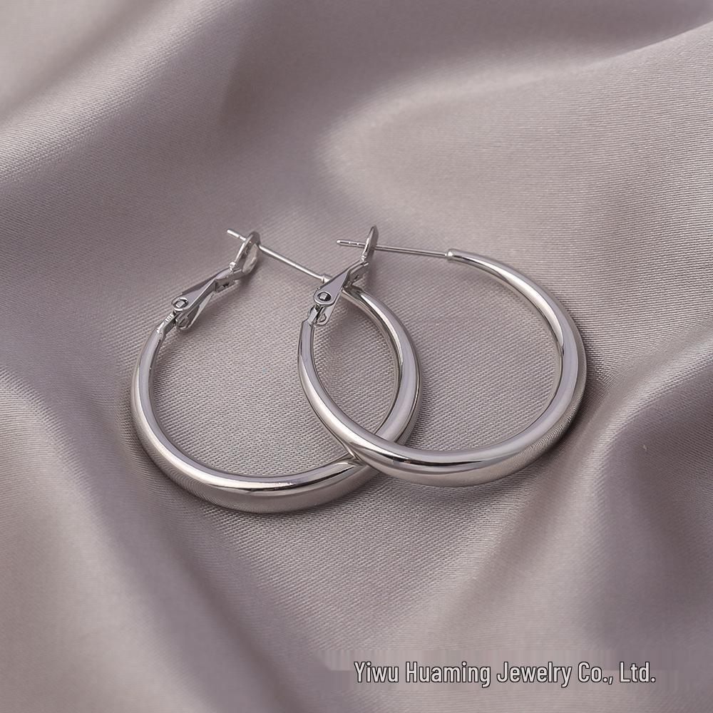 European American Style Luxury Stud Earrings: Elegant Cross-border Niche Hoops, Versatile Celebrity-inspired Accessories