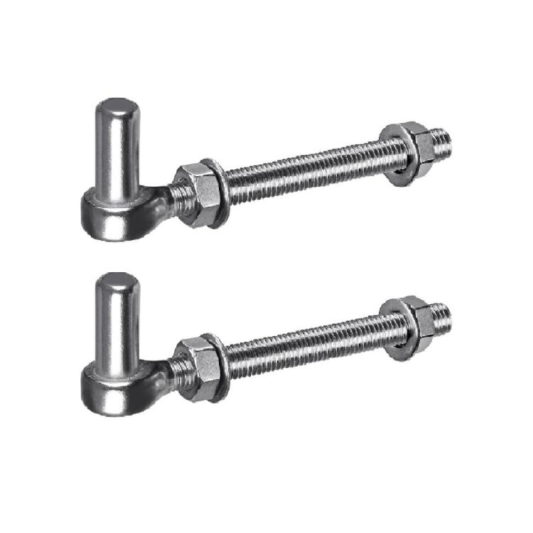 Pair Of J Bolt Gate Hinges Steel Metal Farm Gate Hinges  Smooth Swing Gate Hinges  Quick Installation for Rusts Frees Use