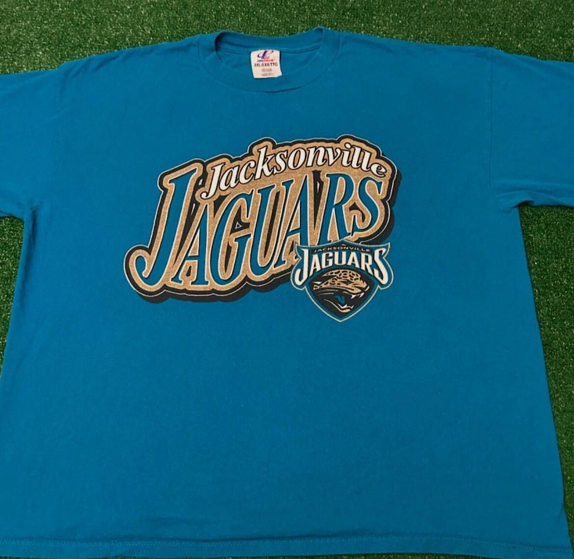 Vintage 90s Jacksonville Jaguars Classic Logo Spell Out VTG Shirt Mens Size XXL S
