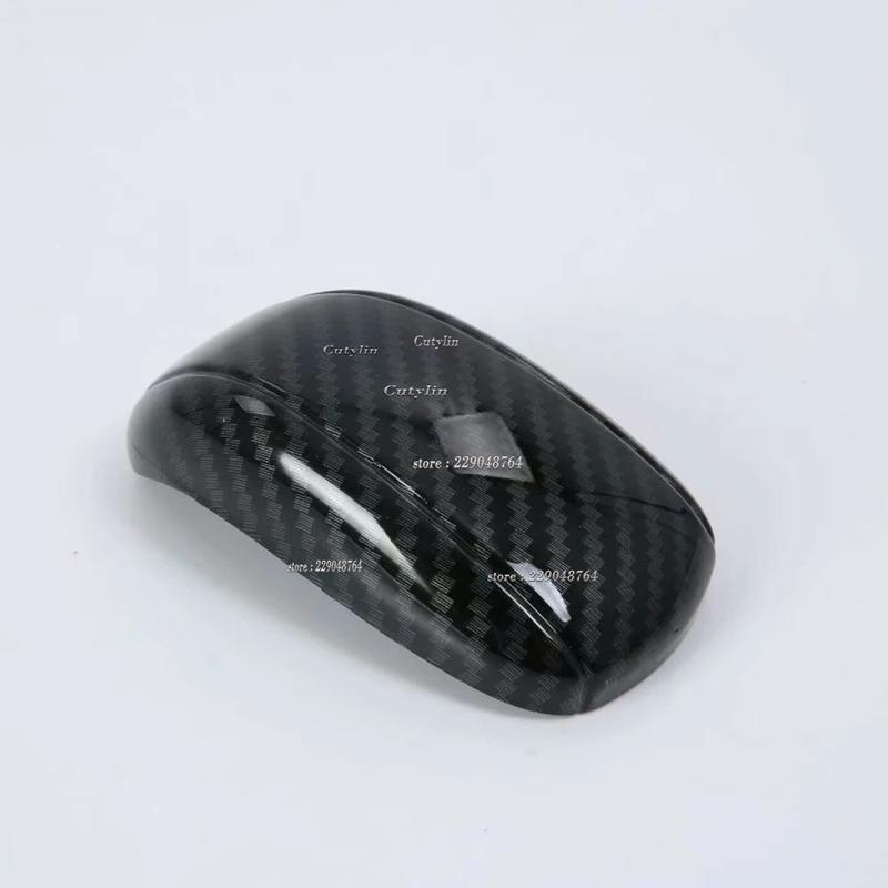 For Mitsubishi Eclipse Cross 2017- ABS Carbon Fiber Car Gear Shift Knob Gear Head Cover Trim Sticker Accessories