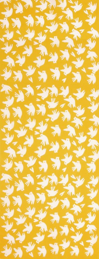 IKS Chusen Tenugui Hand Made in 34 x Prime Fabric Poppo Towel, Japan, 88cm, 100% Cotton, (Unshrunk) (Hato Yellow)