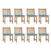 VidaXL Set of 8 Garden Chairs with Cushions, Patio Seats, Dining Chairs, Outdoor Patio Furniture, 3073146