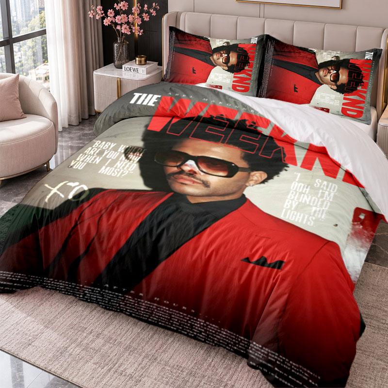 The Weeknd 3Pcs Bedding Set Duvet Cover With Two Pillowcases For Bedroom Home Decoration