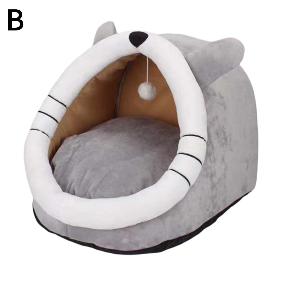 Deep Sleep Cat Bed Cartoon Pet Bed Foldable Removable Washable Pet Sleeping Bed for Small Dog Cats Mat Bag Cave Washable