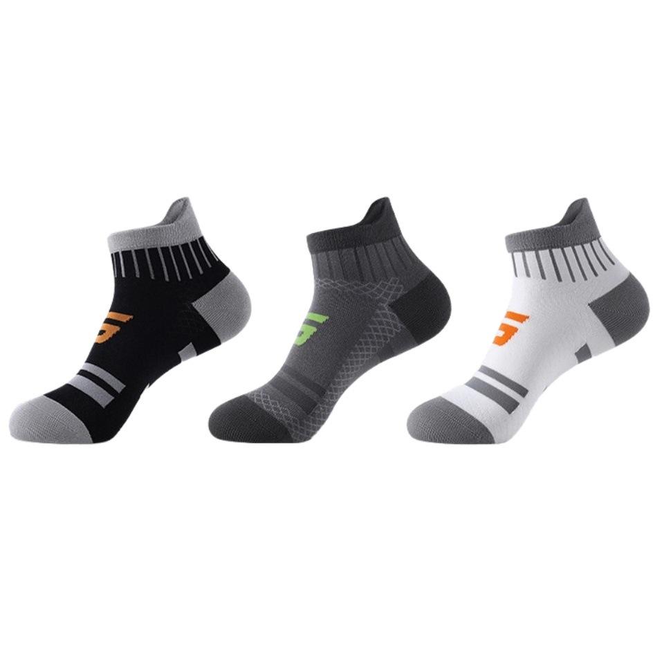 Men's Non-slip Marathon Running Socks, Short, Large Size, for Spring/Autumn, Training, and Mountaineering Sports