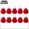 10-100PCS Mini Christmas Tree Ornaments Hats and Scarves Red Green Knit Yarn Pom Pom Holiday Hanging Decor Party Accessories