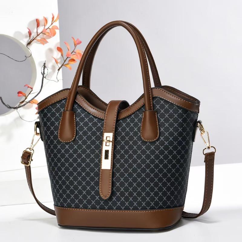 Autumn and Winter New Women's Printed Bucket Bag High-end Women's Handbag Large Capacity Crossbody Bag Lady Casual Shoulder Bag