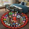 Round Carpet for Living Room Rugs Bedroom Children Carpet Bath Mat Cartoon Mario Bros Print Floor Mat Children Room Rug