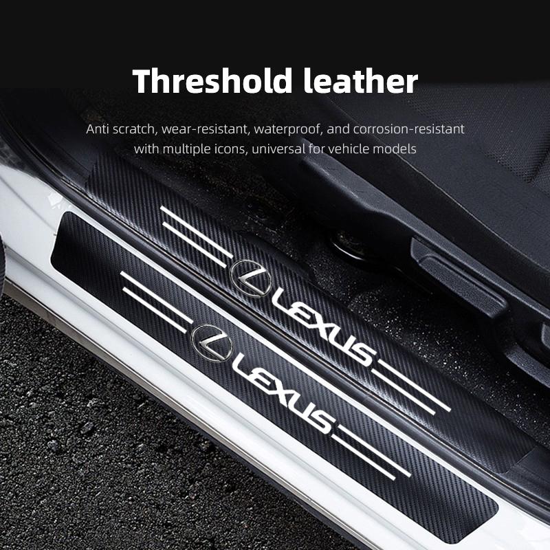 Carbon Fiber Car Door Sill Threshold Anti Protective Stickers Decals For Lexus F SPORT IS250 IS200 CT200h GS300 LS430 RX450h LBX