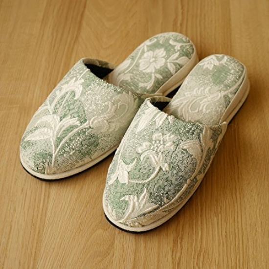 Guest Slippers with Floral Felt Dimensions Size Chausse' 4-Pair Soles, Year-Round Wear, 27cm, 8s31-3