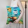 Cartoon Animation Cute The Octonauts Cushion Cover Silky Elegant Comfort Sofa Bed Invisible Zipper Beach Pillowcase