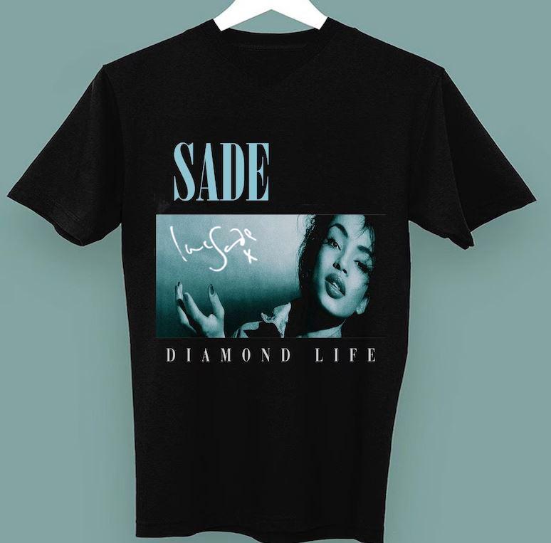 Унисекс футболка с коротким рукавом Sade Singer Signature, все размеры от S до 5XL, PP618 XXXL