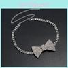 Water Crystal Butterfly Choker Necklace With Rhinestone Embellishments For Women Fashion Jewelry