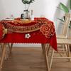 Chinese Lunar New Year Rectangle Waterproof Tablecloth Table Decor Reusable Kitchen Dining Tablecloth Spring Festival Decoration