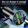 250W PD Car Charger QC3.0 Fast Charge One To Six Car Cigarette Lighter Plug 5 Port Car Charger Flash Charge with Digital Display