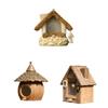 Bird Hut Nest Hanging House for Small Medium Bird Wild BirdhouseS Toy Nest Perches for Courtyards