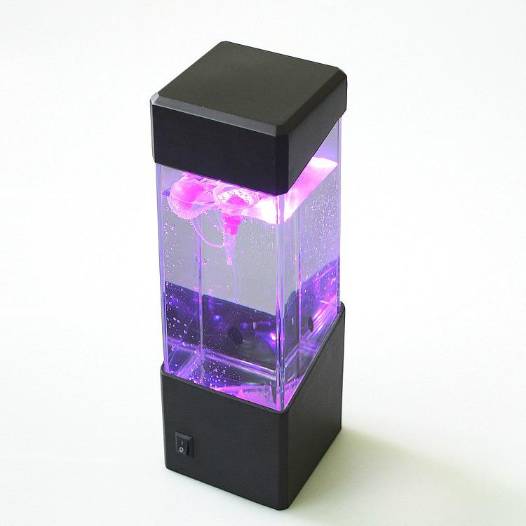 Volcano Jellyfish Lamp: Flashing Night Light Electronic Fish Tank and Healing Aquarium