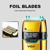 2026 VGR V-350 Men's Shaver Convenient Shaver Intelligent LED Digital Hair Trimming Dual-Head Shaver Metal Body Electric Rechargeable Shaver