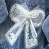 2025 Spring/Autumn Denim Bow Jacket for Girls – Trendy Korean Style for Kids