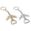 Airplane Bottle Opener Keychain Metal Aircraft Model Keychain Fun Bag Charm Novelty Bottle Opener Gift
