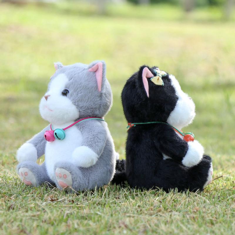 Glocke Sitzende Katze Plüschtier Puppe Katze Puppe Kindergeschenk Stoffpuppe Kratzmaschine Puppe