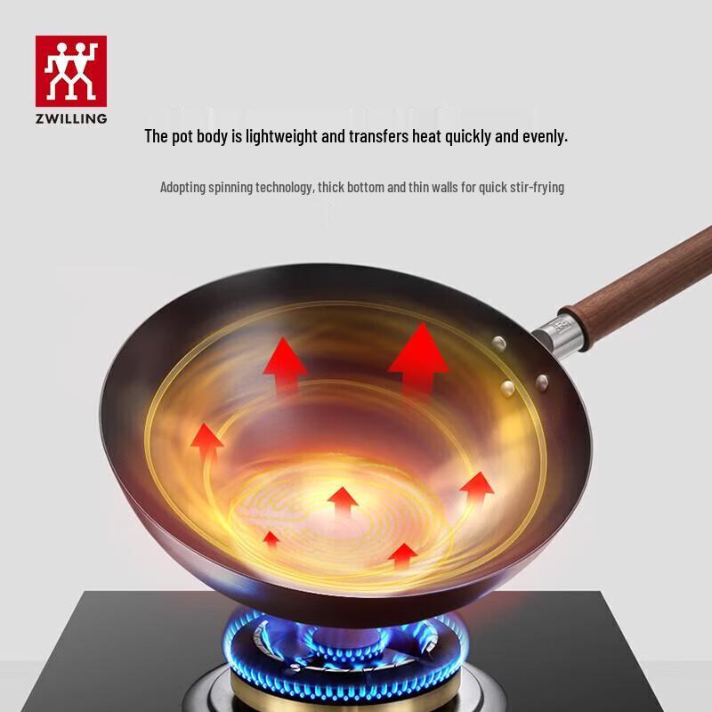 ZWILLING Dragon 32cm Flat Bottom Iron Wok