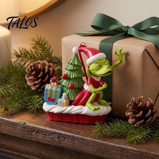 Christmas Tree Hanging Ornaments Green Elf Ornament, Flat Acrylic Pendant Decorations for Car Rearview Mirror Backpack, Festive Holiday Unique