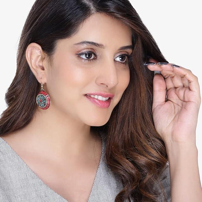 Drop Earrings For Women | Traditional Women Earrings Sets | Ethnic Combo Set Tibetan Laac Drop Earrings For Girls