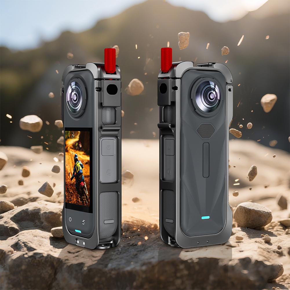 Protective Frame with Lens Guard Quick Release Protective Case Cold Shoe Mount Action Camera Frame for Insta360 X5 Action Camera