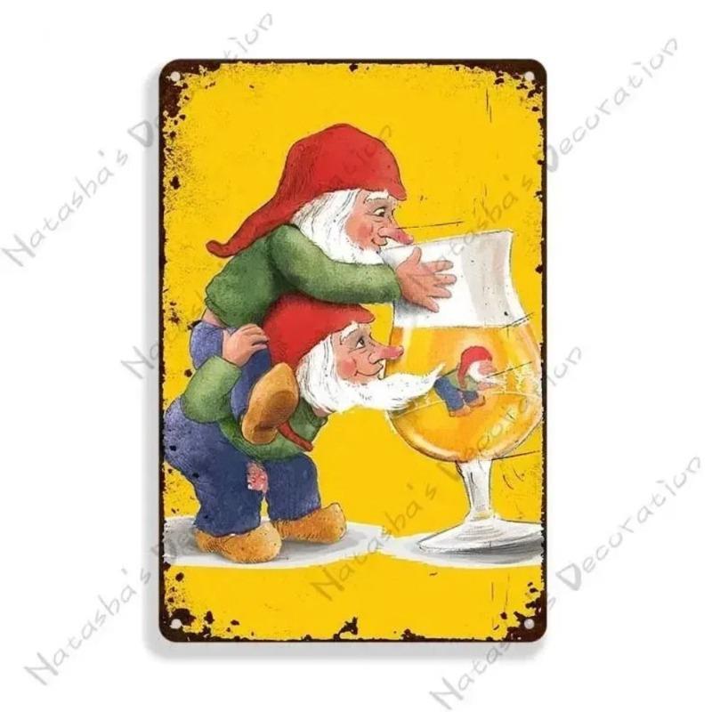 Beer Advertising Metal Sign, Vintage Pub Decor 30x20cm