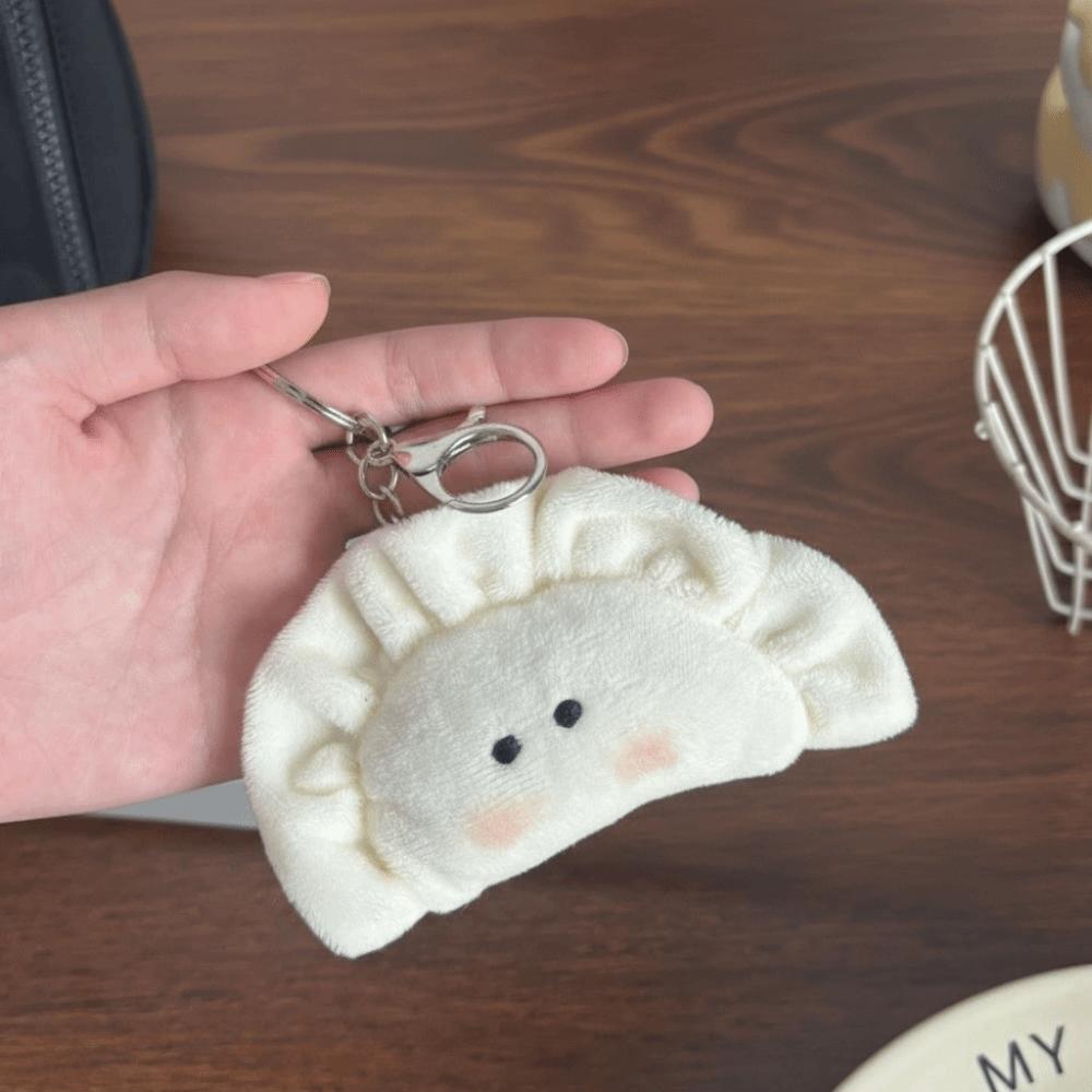 

Cute Plush Dumpling Keychain Soft Car Key Ring New Key Holders For Boy Girl 1