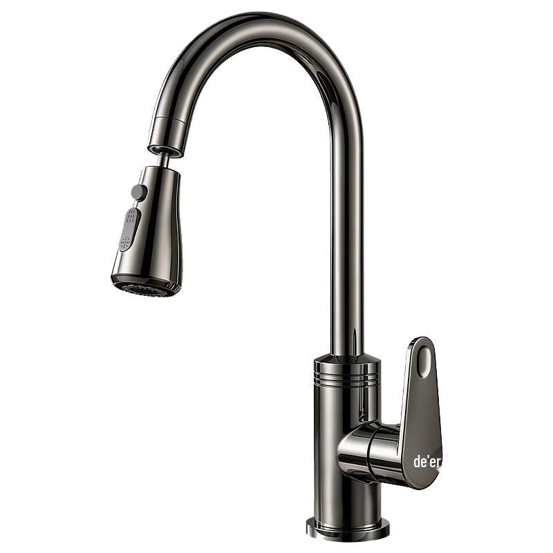 De er Stainless Steel Universal Swivel Kitchen Faucet