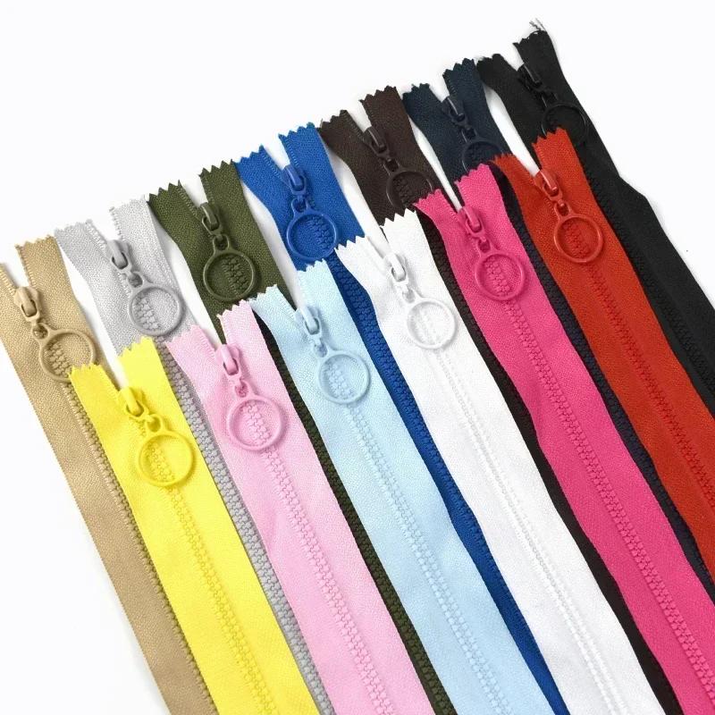 5/10/20Pcs Meetee 25/60cm 3# Resin Zippers Close/Open End Zipper for Clothes Bags Ring Puller Zip Garment Sewing Accessories
