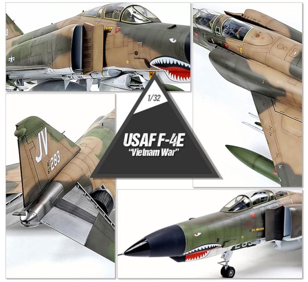 Academy Scale US Air Force Phantom II Vietnam Plastic Model Kit 12133 1/32 F-4E